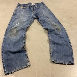Y2K cinch relaxed western Jeans 33x32